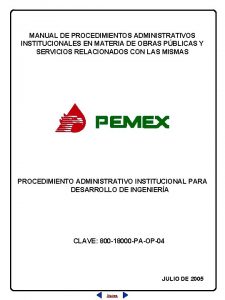 MANUAL DE PROCEDIMIENTOS ADMINISTRATIVOS INSTITUCIONALES EN MATERIA DE