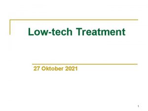 Lowtech Treatment 27 Oktober 2021 1 Aerobic ponds