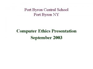 Port Byron Central School Port Byron NY Computer