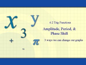 6 2 Trig Functions Amplitude Period Phase Shift