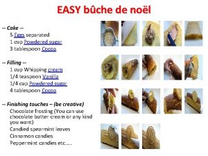 EASY bche de nol Cake 5 Eggs separated