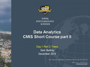 Data Analytics CMIS Short Course part II Day