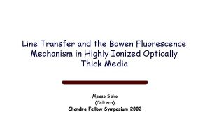 Line Transfer and the Bowen Fluorescence Mechanism in