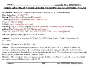 July 2018 doc IEEE 802 15 18 0377