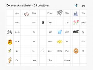 Det svenska alfabetet 29 bokstver APA GRIS BOK