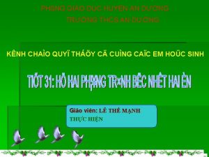 PHNG GIO DC HUYN AN DNG TRNG THCS