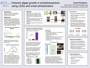 Greener algae growth in photobioreactors using LEDs and