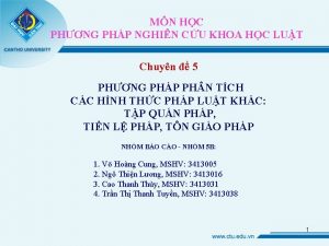 MN HC PHNG PHP NGHIN CU KHOA HC