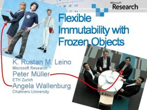 Flexible Immutability with Frozen Objects K Rustan M