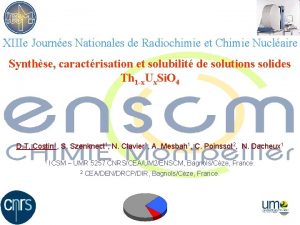 XIIIe Journes Nationales de Radiochimie et Chimie Nuclaire