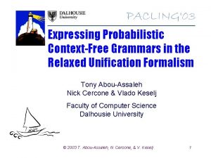 Expressing Probabilistic ContextFree Grammars in the Relaxed Unification