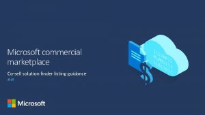 Microsoft commercial marketplace Cosell solution finder listing guidance