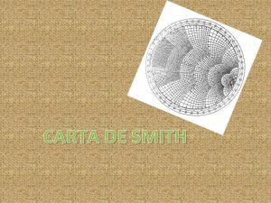 CARTA DE SMITH ORIGEN Fue inventada por Phillip