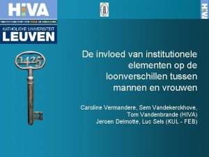 De invloed van institutionele elementen op de loonverschillen