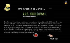 Une Cration de Daniel S Les Korowai forment