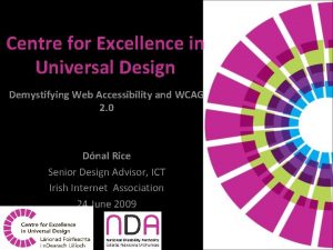 Centre for Excellence in Universal Design Demystifying Web