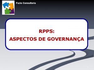 Fazio Consultoria RPPS ASPECTOS DE GOVERNANA 1 Fazio