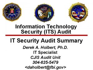 Information Technology Security ITS Audit IT Security Audit