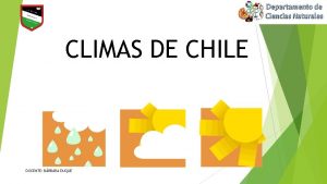 CLIMAS DE CHILE DOCENTE BRBARA DUQUE CLIMA CONCEPTOS