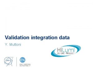 Validation integration data Y Muttoni Main goal Only