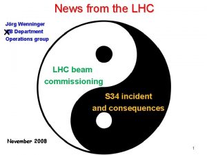 News from the LHC Jrg Wenninger AB Department