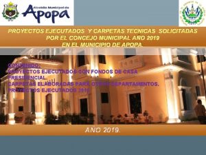 PROYECTOS EJECUTADOS Y CARPETAS TECNICAS SOLICITADAS POR EL