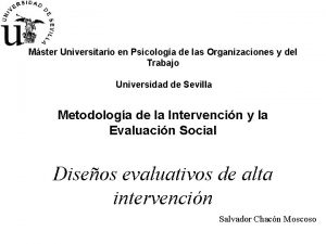 Mster Universitario en Psicologa de las Organizaciones y