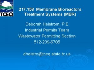217 158 Membrane Bioreactors Treatment Systems MBR Deborah