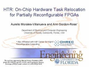 HTR OnChip Hardware Task Relocation for Partially Reconfigurable