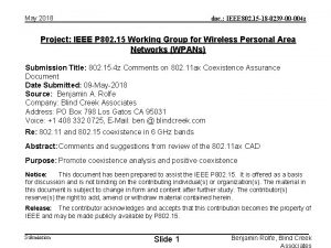 May 2018 doc IEEE 802 15 18 0239