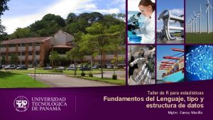 Taller de R para estadsticas Fundamentos del Lenguaje