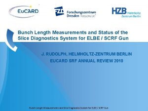 Bunch Length Measurements and Status of the Slice