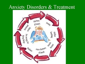 Anxiety Disorders Treatment Anxiety disorders are a class