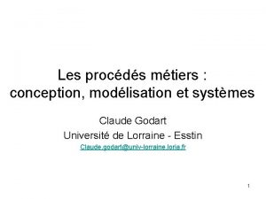 Les procds mtiers conception modlisation et systmes Claude