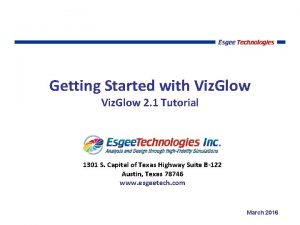 Getting Started with Viz Glow 2 1 Tutorial