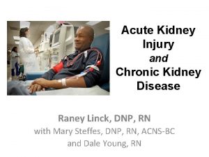 Acute Kidney Injury and Chronic Kidney Disease Raney
