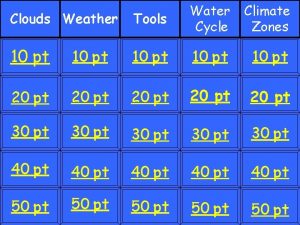 Clouds Weather Tools Water Cycle Climate Zones 10