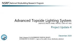 Advanced Topside Lighting System 2020 ELECTRICAL PANEL PROJECT