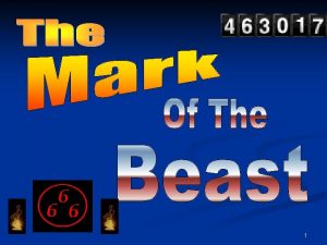 1 Mark of the Beast Rev 14 9