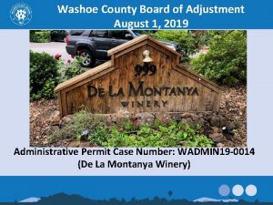 Washoe County Board of Adjustment August 1 2019
