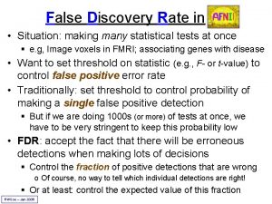 False Discovery Rate in Situation making many statistical