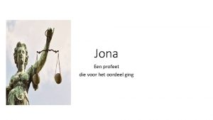 Jona Een profeet die voor het oordeel ging