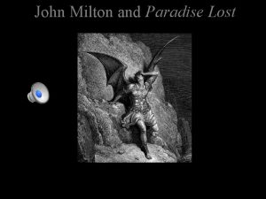 John Milton and Paradise Lost Biography of John