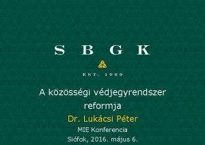 A kzssgi vdjegyrendszer reformja Dr Lukcsi Pter MIE