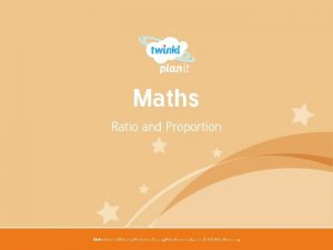 Maths Ratio and Proportion Year One Maths Year