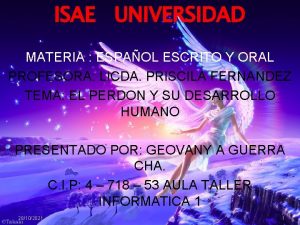 ISAE UNIVERSIDAD MATERIA ESPAOL ESCRITO Y ORAL PROFESORA
