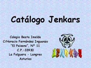 Catlogo Jenkars Colegio Beata Imelda CHoracio Fernndez Inguanzo