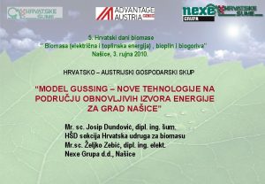 5 Hrvatski dani biomase Biomasa elektrina i toplinska