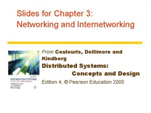 Slides for Chapter 3 Networking and Internetworking From