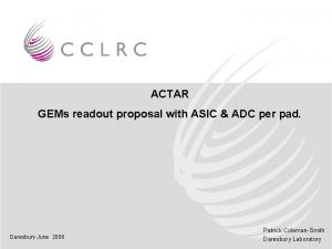 ACTAR GEMs readout proposal with ASIC ADC per